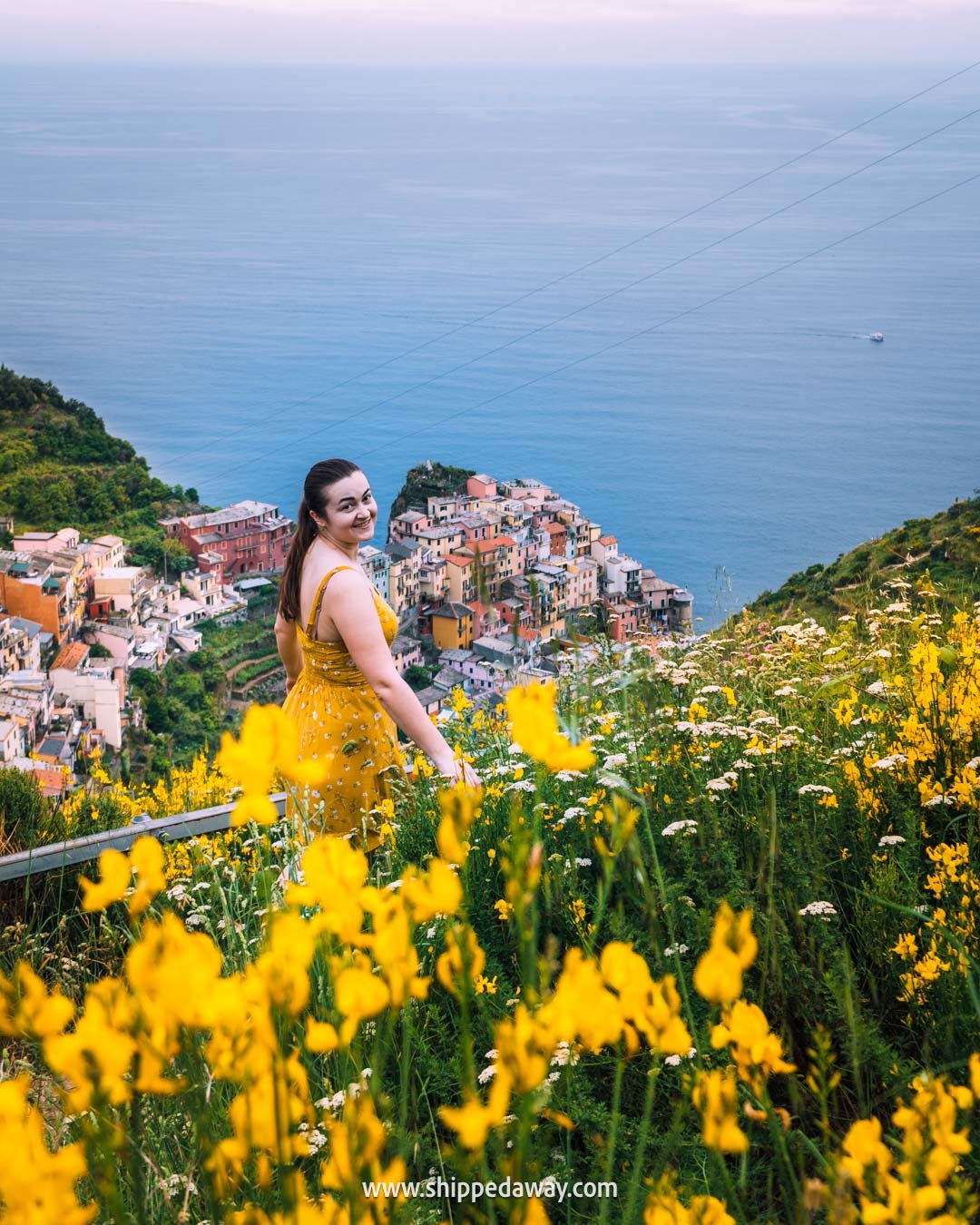 Manarola Cinque Terre Italy, hiking trail from Corniglia to Manarola