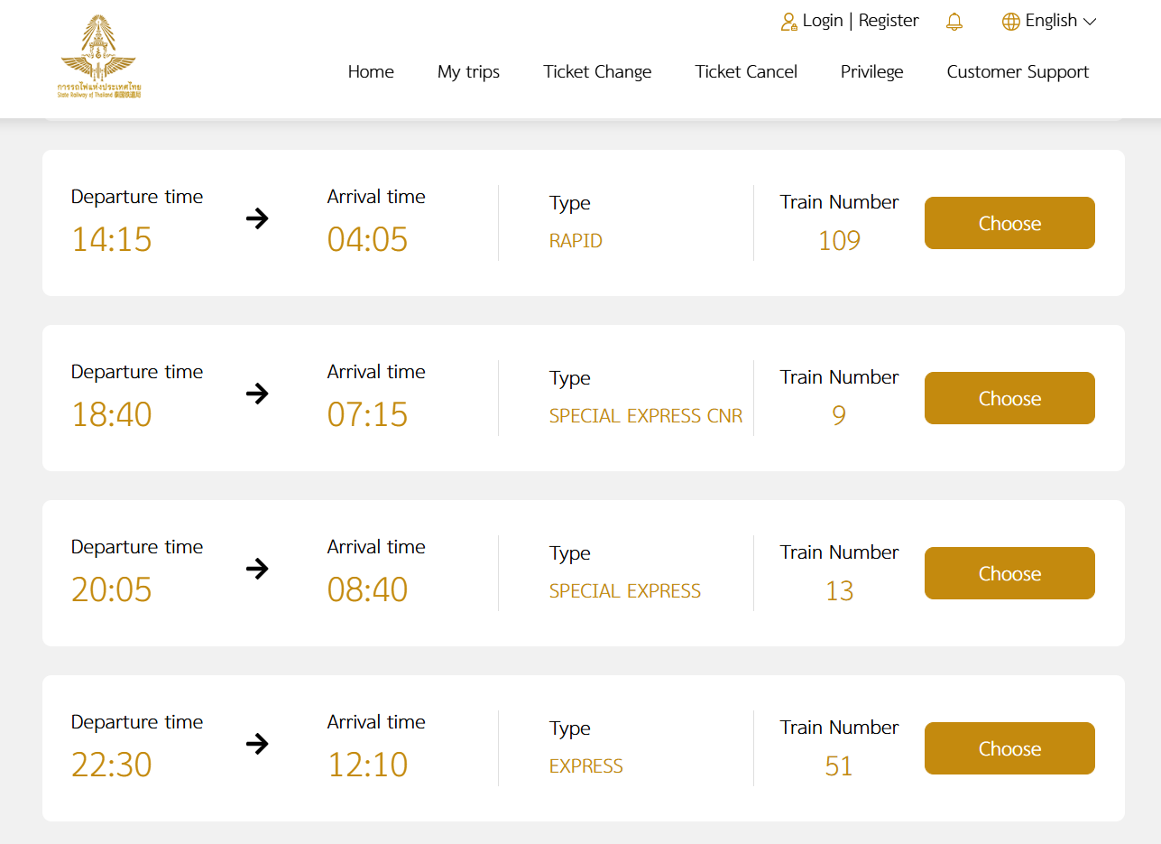 Sleeper Train from Bangkok to Chiang Mai - all trains and departures - sleeper train schedule