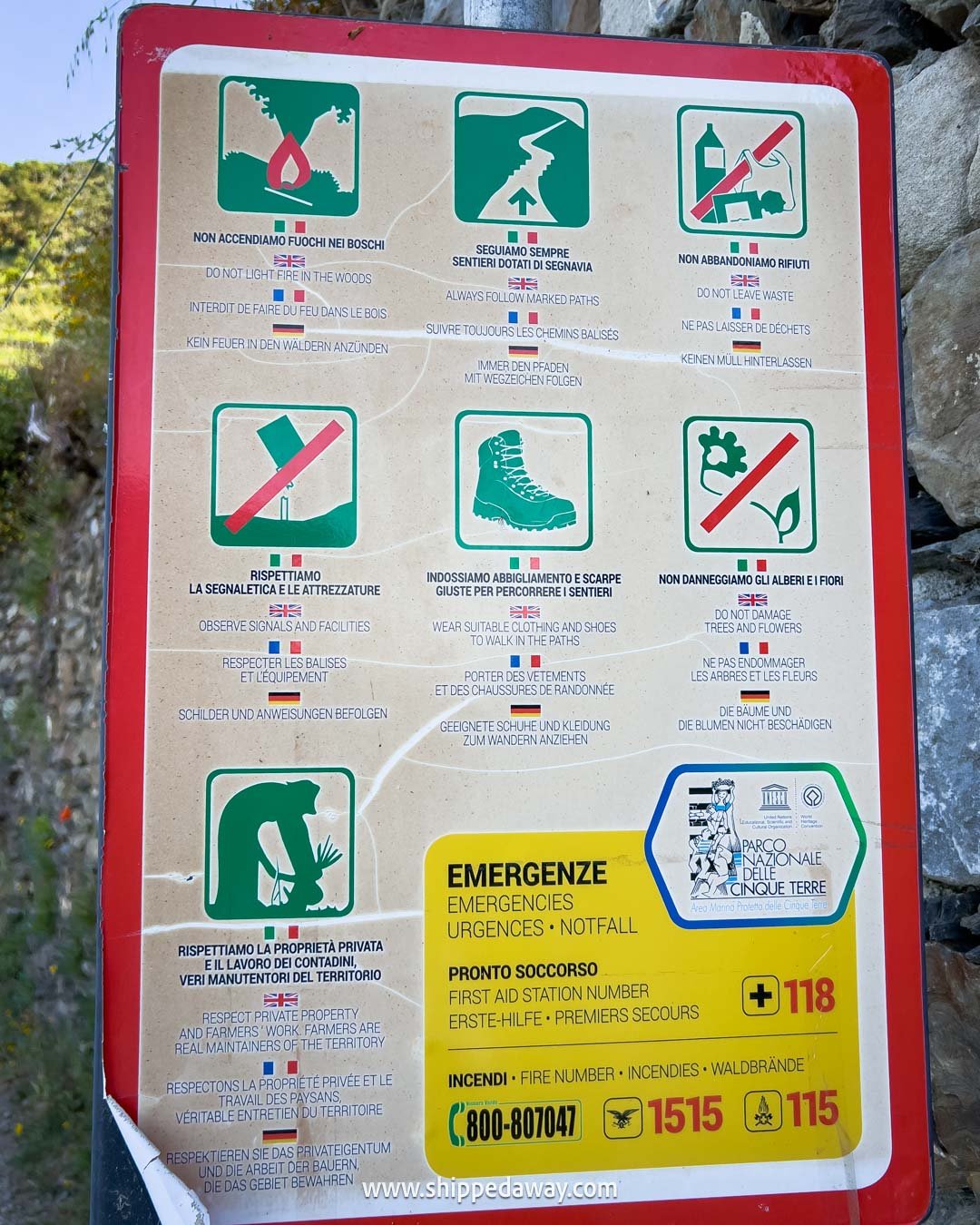 rules for hiking in Cinque Terre - Cinque Terre hiking guide