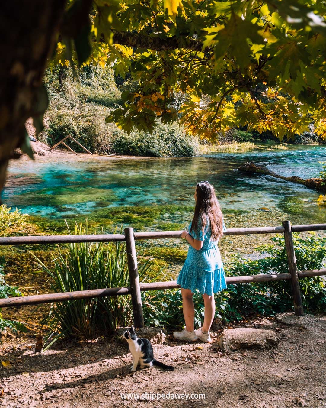 How to visit the Blue Eye of Albania - review of our visit to Albania's Blue Eye near Sarande - clear water spring
