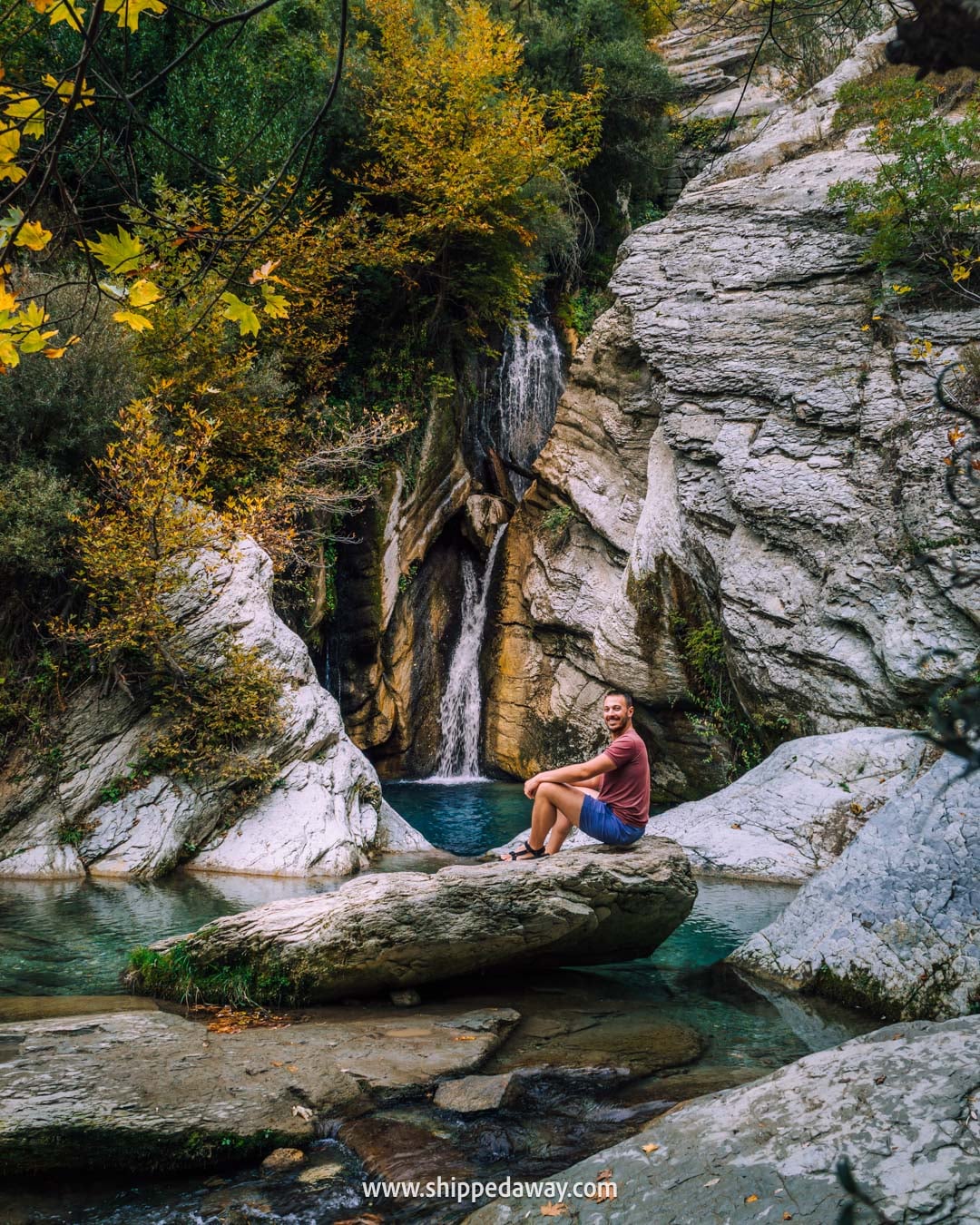 How to visit Bogova Waterfall near Berat & Osumi Canyon - photospot at the waterfall