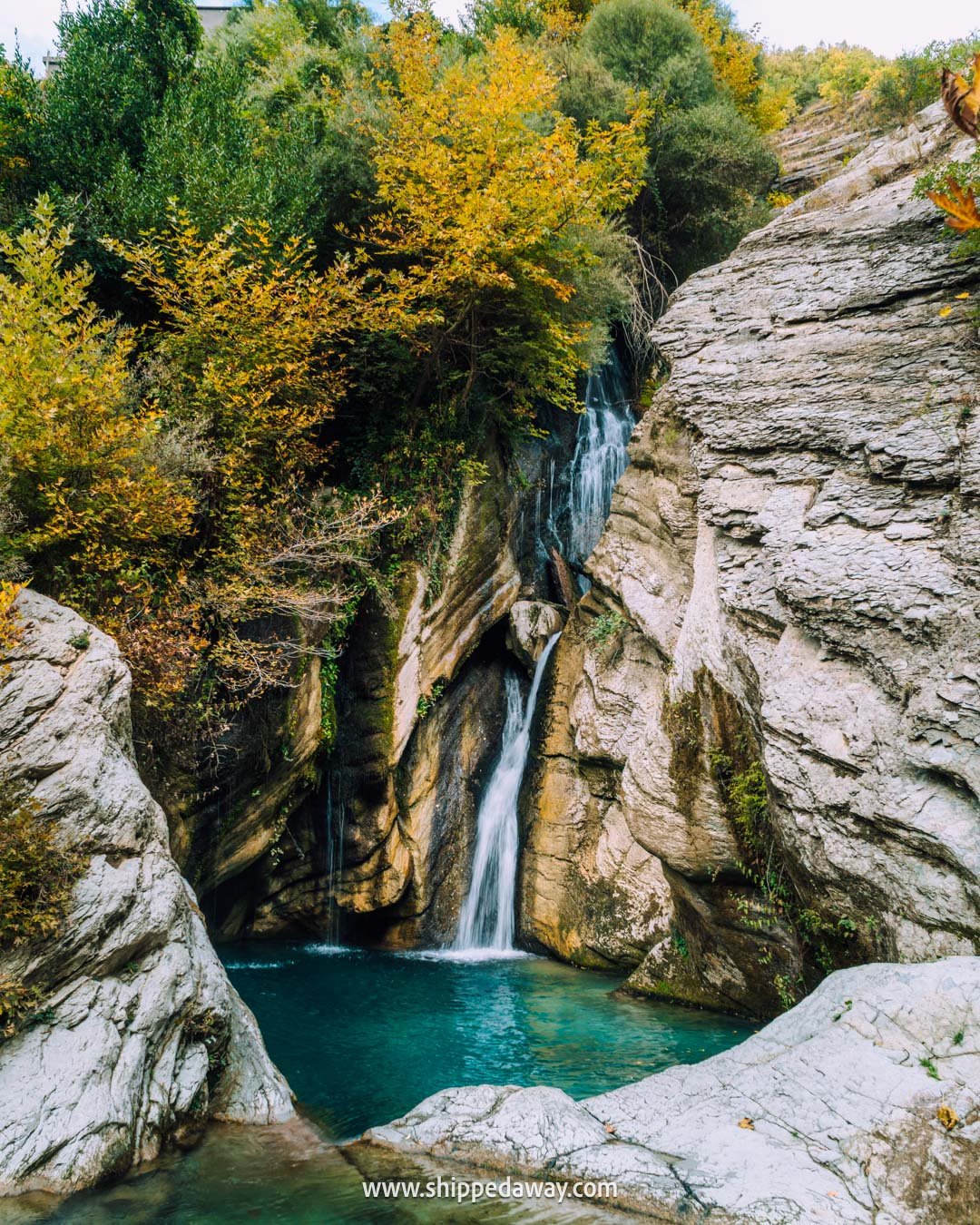 How to visit Bogova Waterfall near Berat & Osumi Canyon - waterfall area