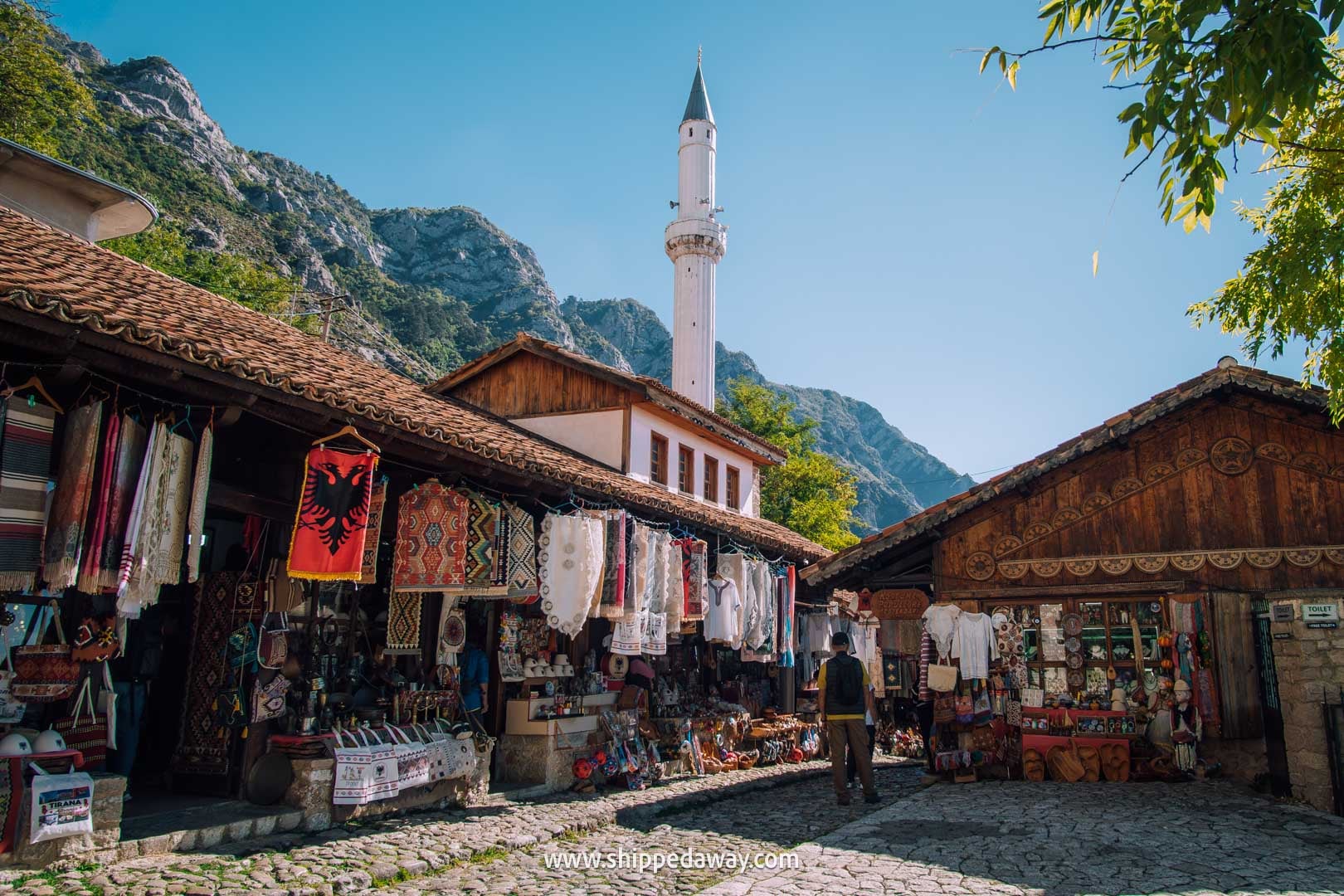 Things to do in Kruje, Albania - Kruje Travel Guide - Old Bazaar - views of the bazaar and minaret