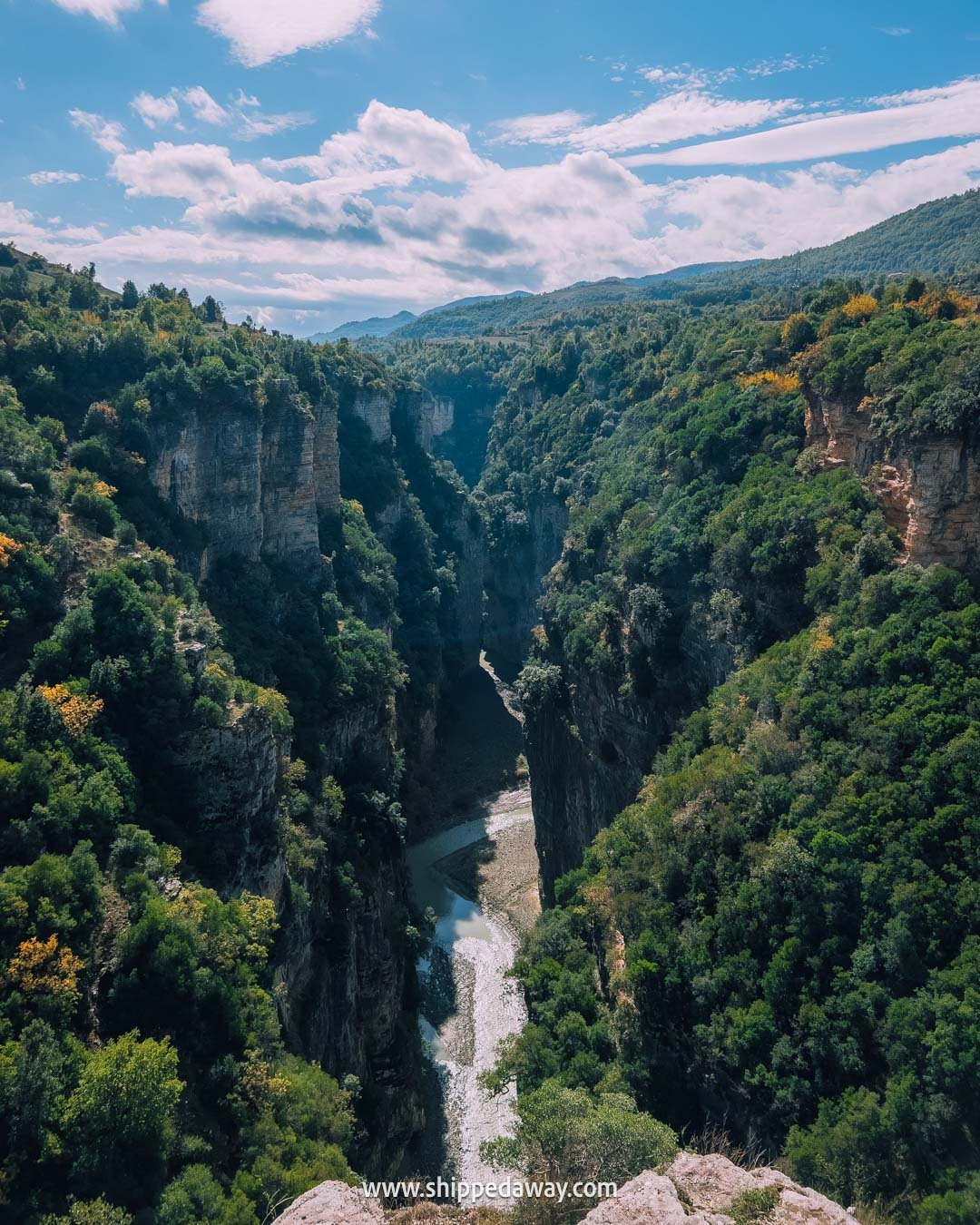 Review of Osumi Canyon River Tubing tour - what to expect - tips for the best time - view of canyon from above