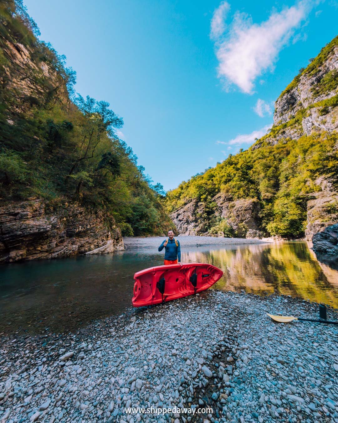 Riverside Komani Review - Our experience staying at Riverside Komani - Kayaking to Shala River