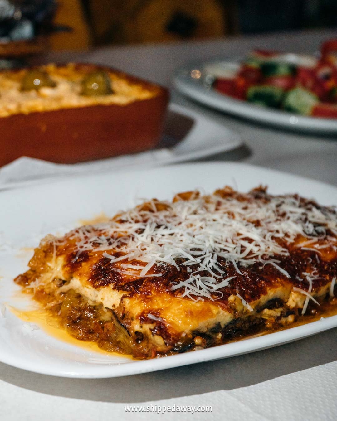 Best restaurants in Berat - traditional food in Berat - Eggplant Musaka traditional Albanian dish