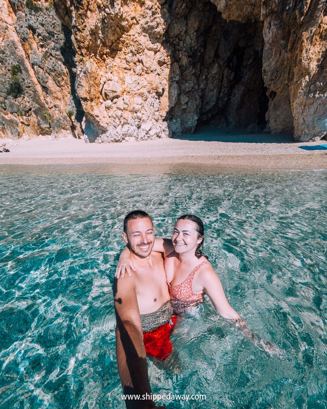 Review of Pirate's Cave boat tour in Himare - what the boat tour to Pirate's Cave in Himare looks like - swimming