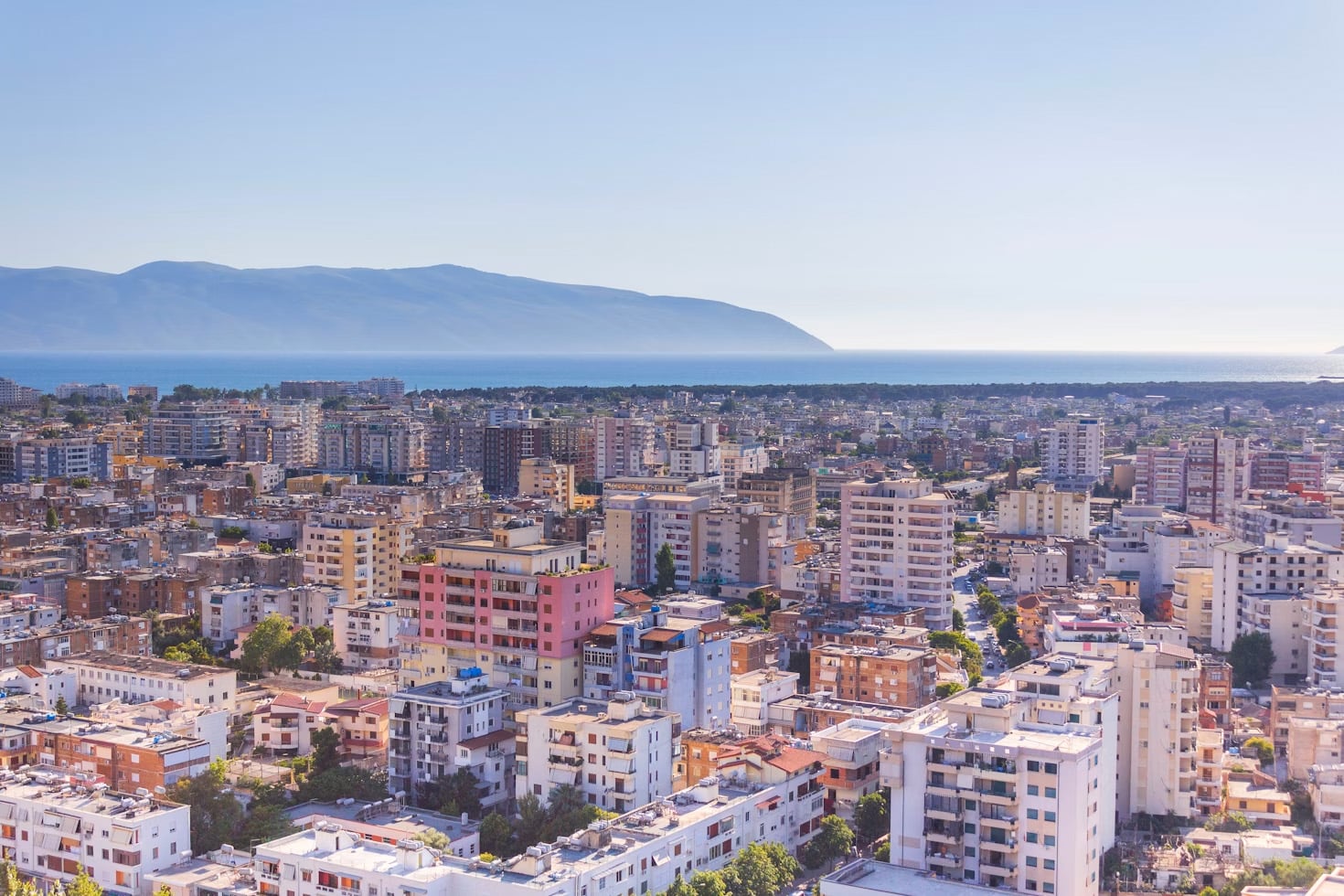 What to see in Vlore - Things to do in Vlore - views of Vlore Bay and Karaburun Peninsula from Kuzum Baba viewpoint