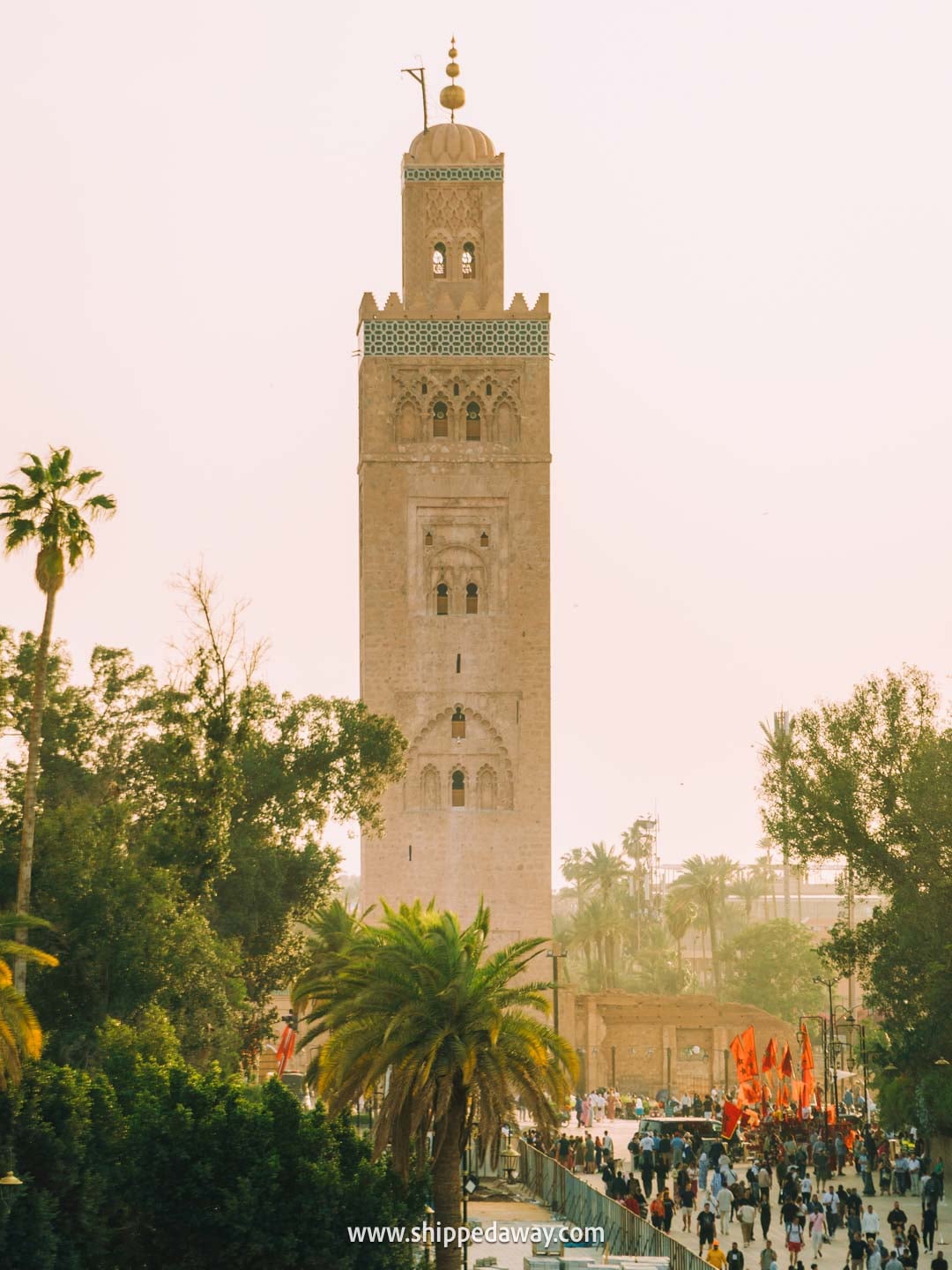 Things to do in Marrakesh, Morocco - high minaret tower of Koutoubia mosque