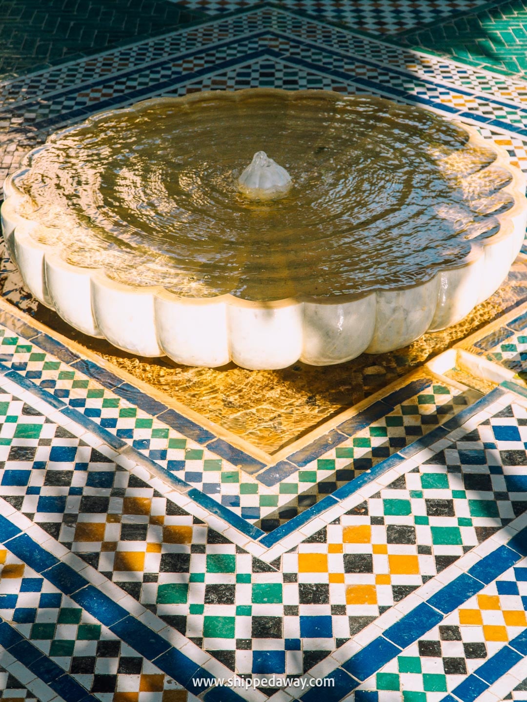 Things to do in Marrakesh, Morocco - fountain at Le Jardin Secret - the hidden garden in the medina