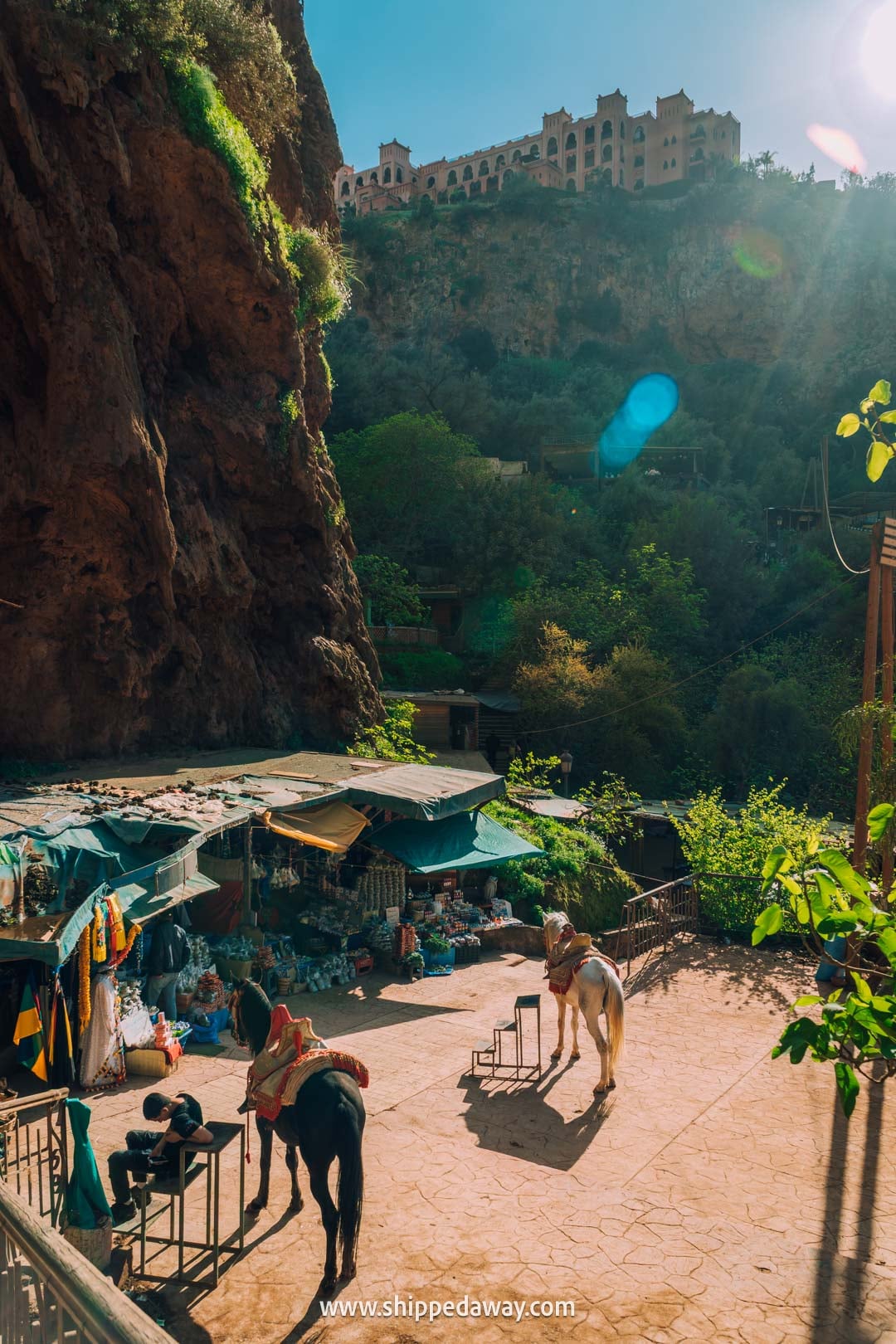 Guide to Ouzoud Waterfalls with tips from our two-night visit - high viewpoint photospot