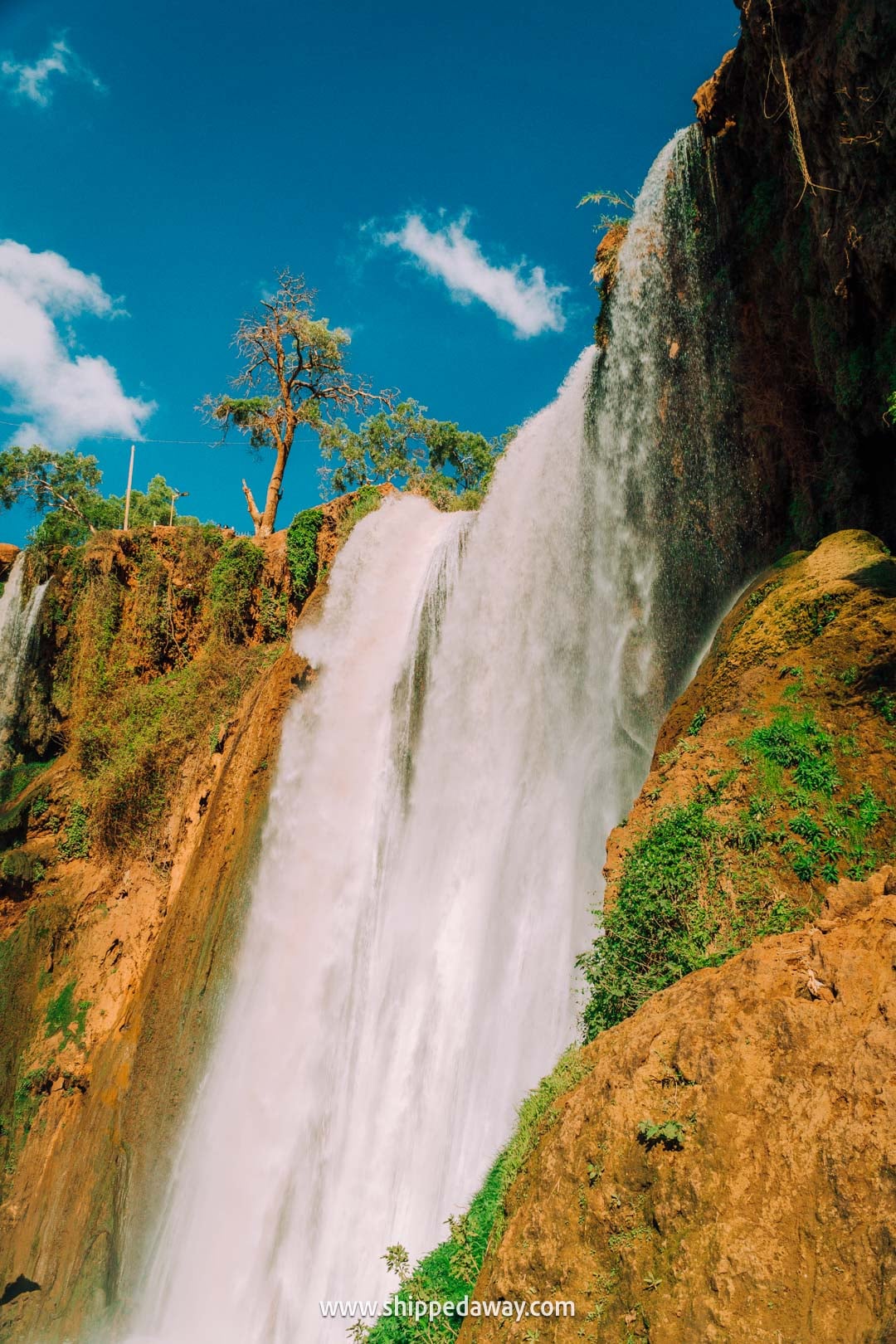 Guide to Ouzoud Waterfalls with tips from our two-night visit - underneath the water