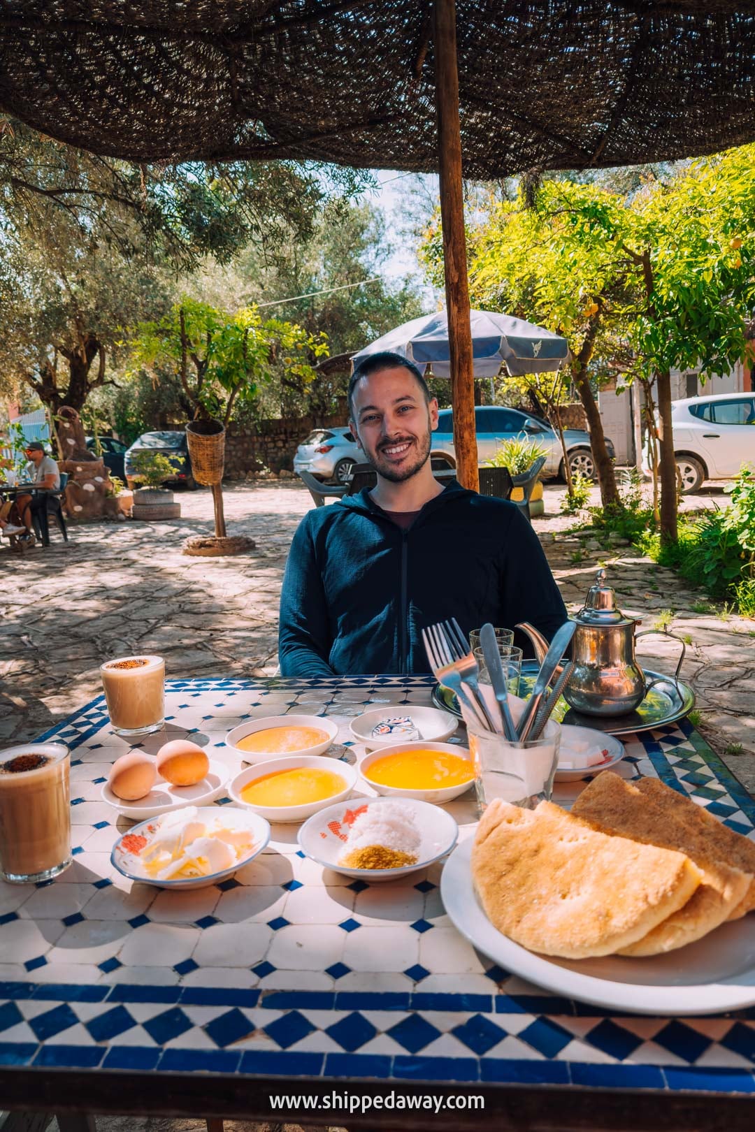Guide to Ouzoud Waterfalls with tips from our two-night visit - hotel breakfast