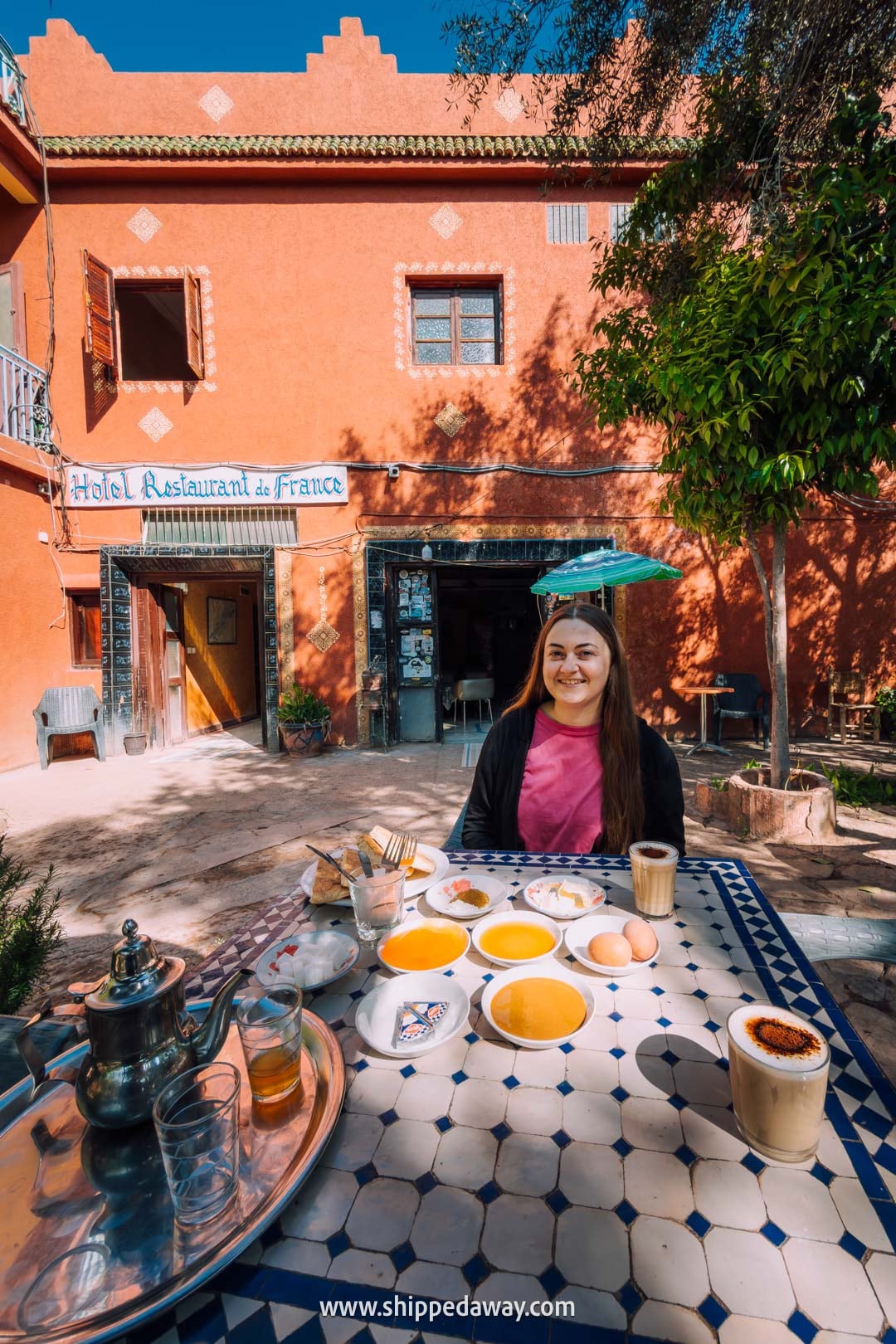 Guide to Ouzoud Waterfalls with tips from our two-night visit - hotel breakfast