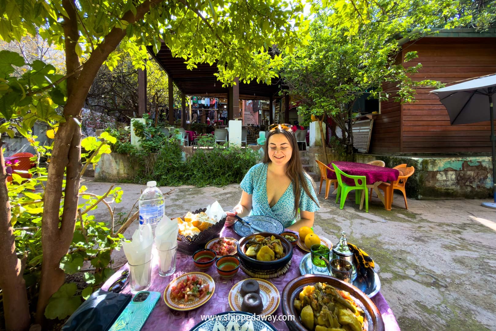 Guide to Ouzoud Waterfalls with tips from our two-night visit - delicious food at La belle etoile restaurant