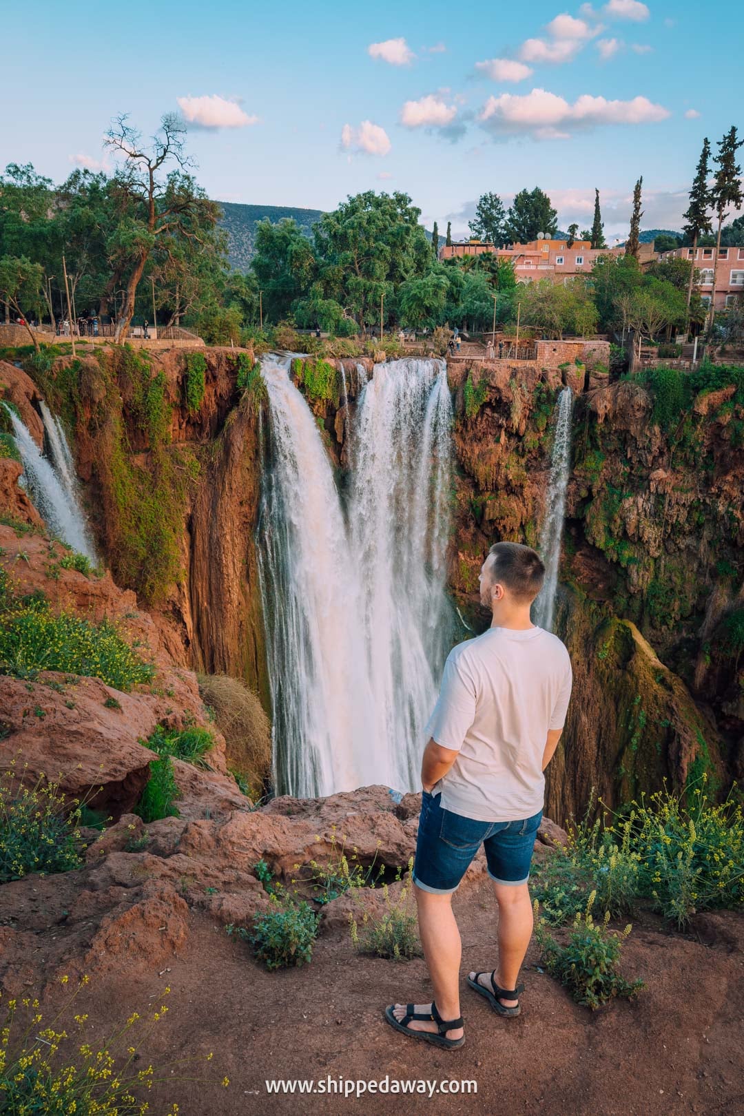 Guide to Ouzoud Waterfalls with tips from our two-night visit - above the waterfalls