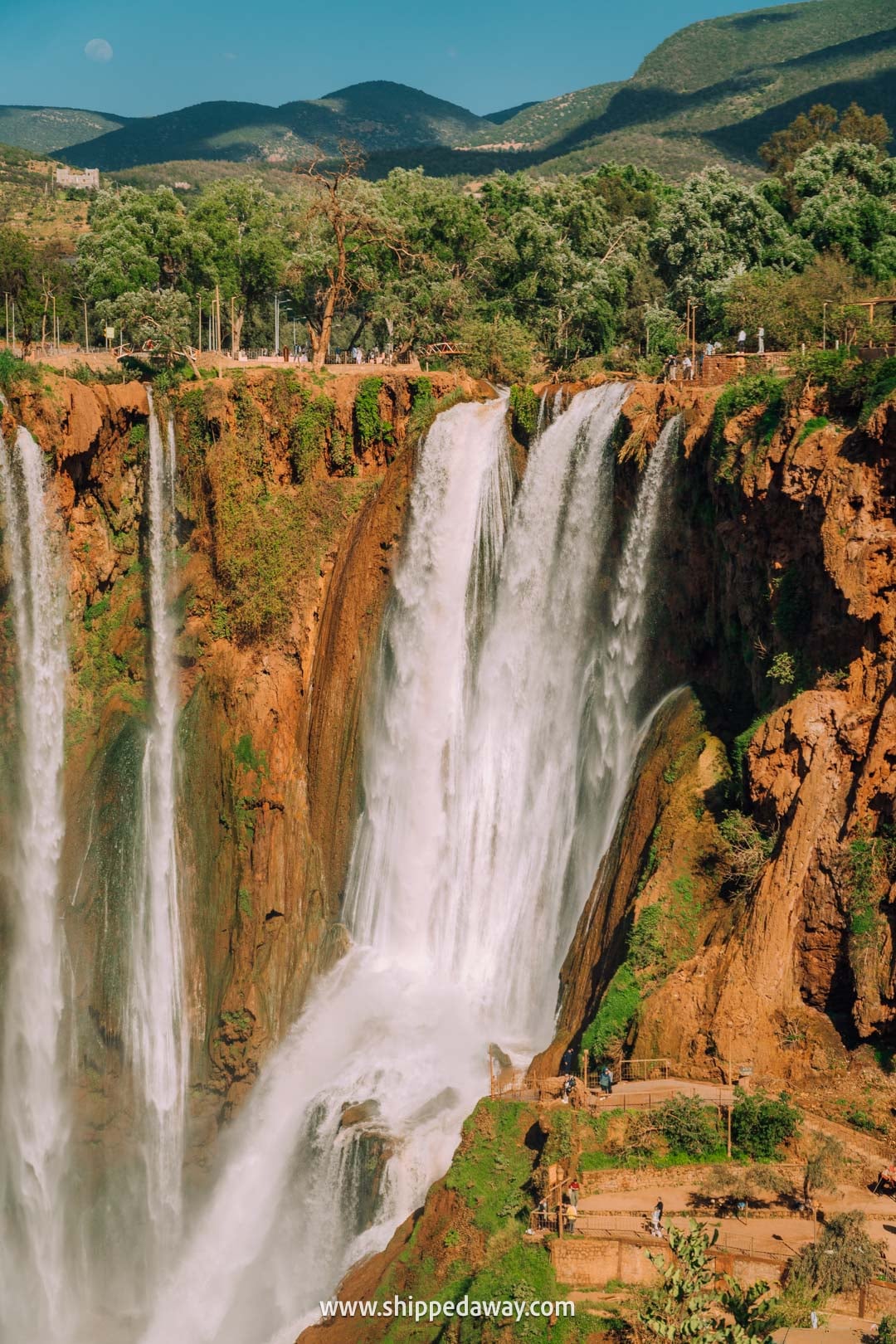 Guide to Ouzoud Waterfalls with tips from our two-night visit - view from the panoramic viewpoint