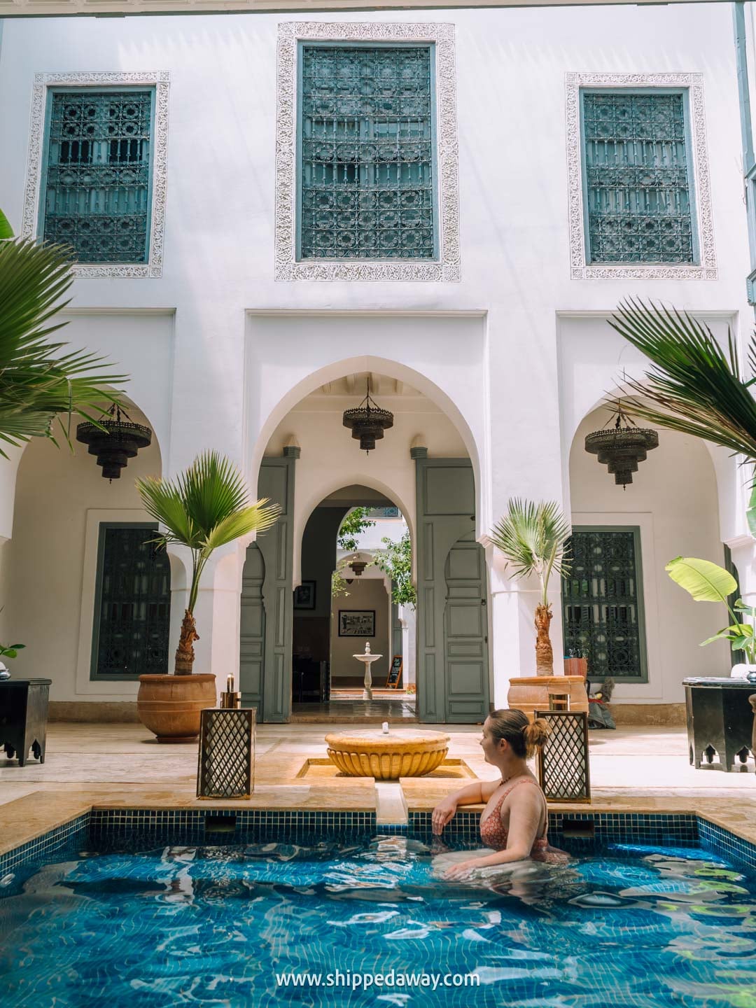 Things to do in Marrakesh, Morocco - staying in a Riad hotel in Marrakesh medina - pool