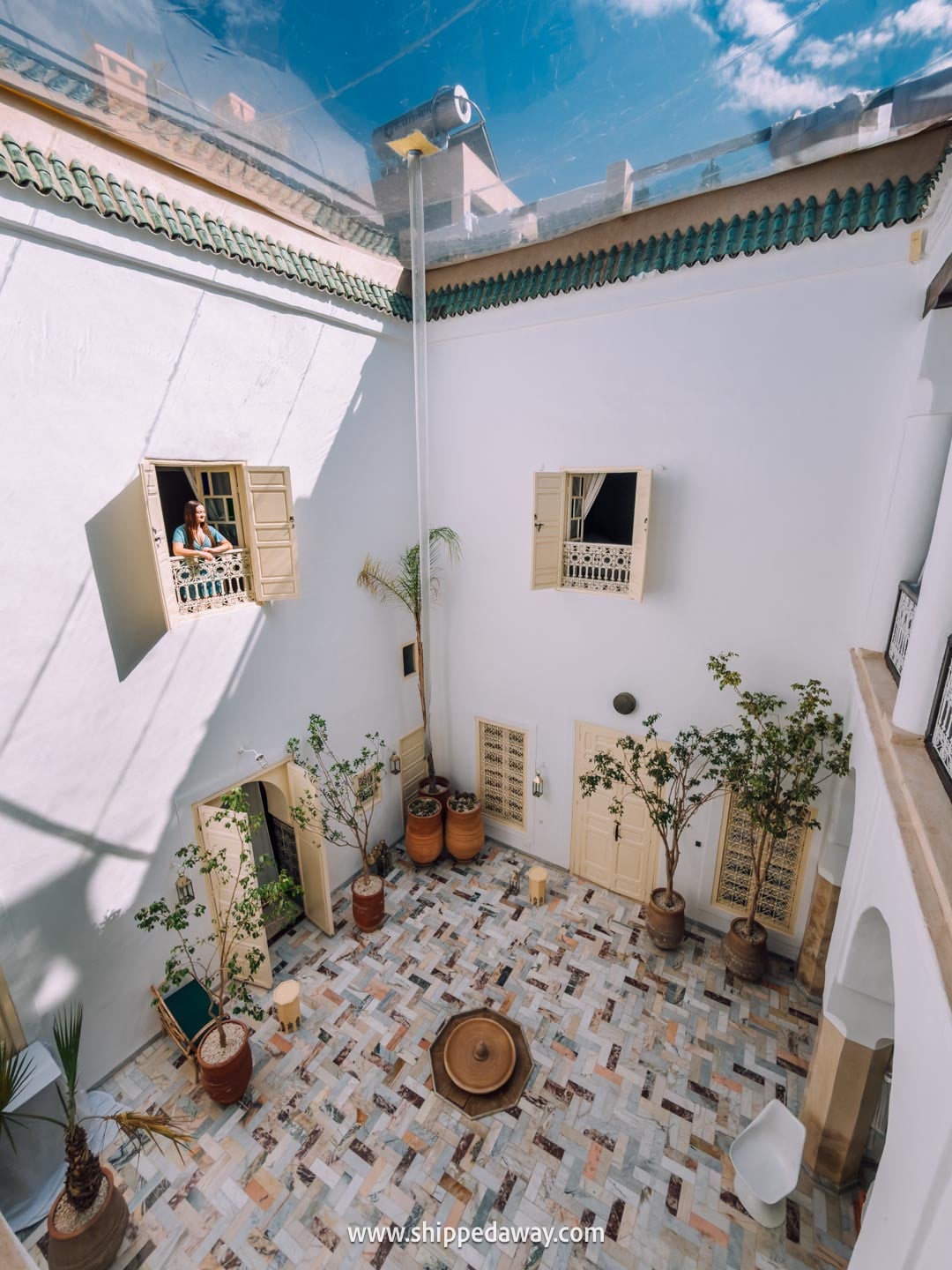 Things to do in Marrakesh, Morocco - staying in a Riad hotel in Marrakesh medina - courtyard