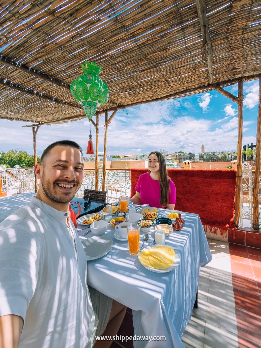 Things to do in Marrakesh, Morocco - traditional Moroccan breakfast in a Riad