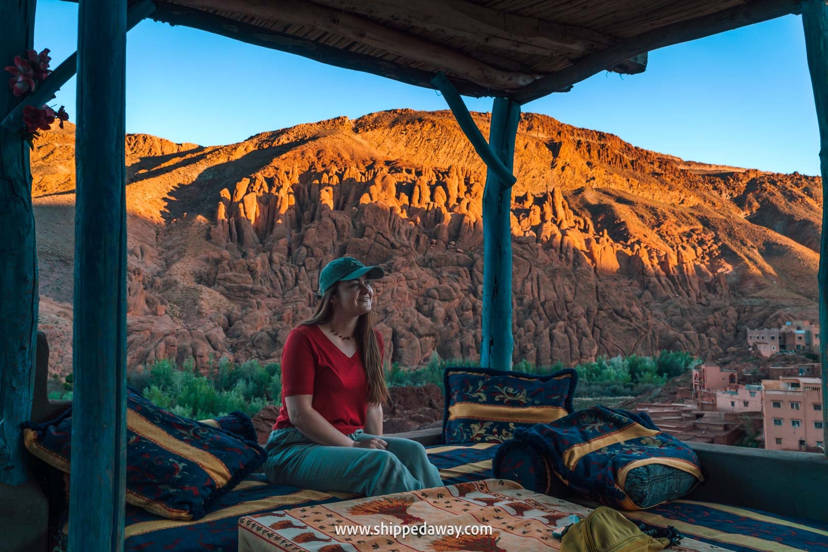 Restaurant with views of Monkey Fingers - Dades Gorge, Morocco