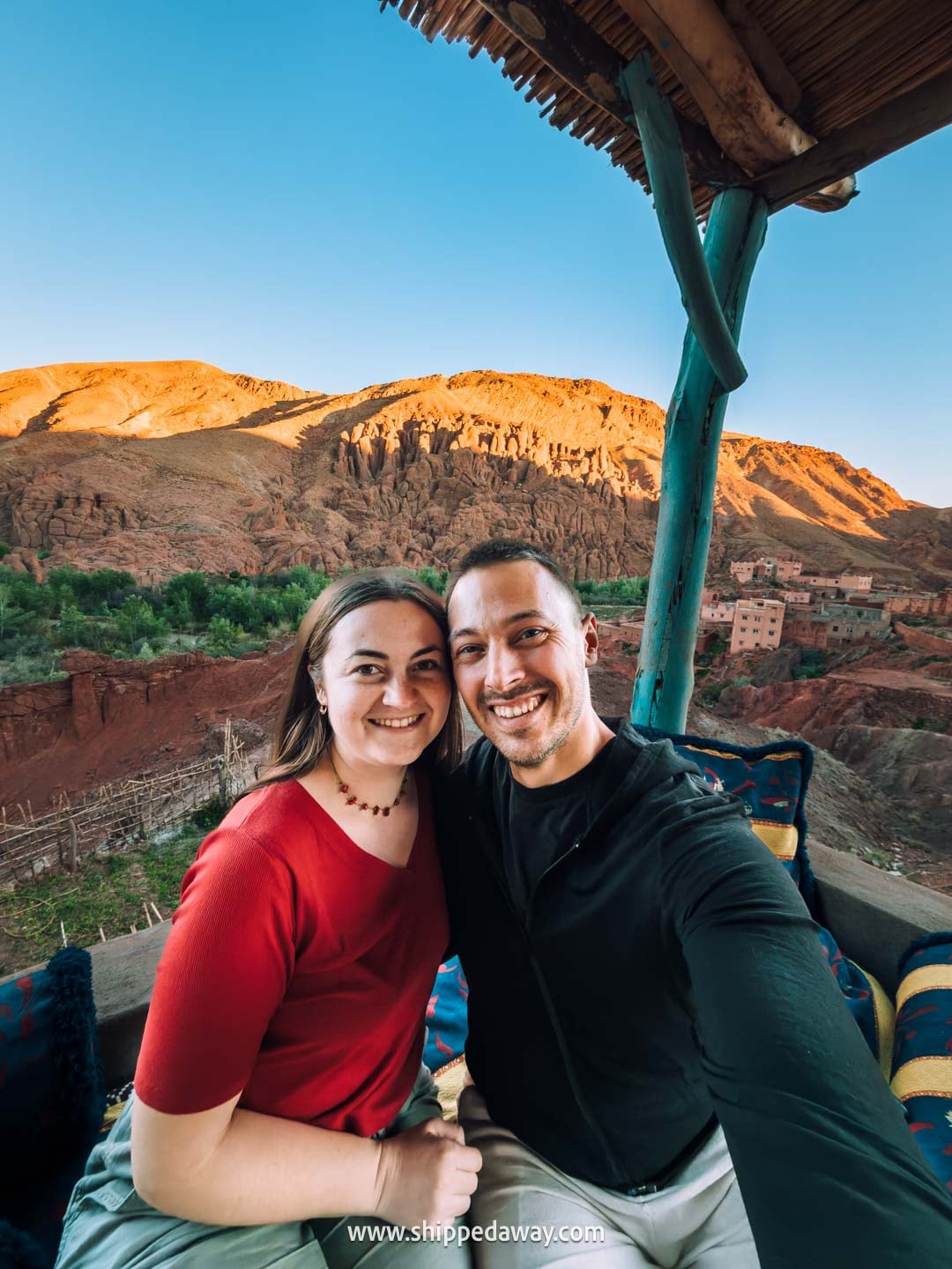 Restaurant with views of Monkey Fingers - Dades Gorge, Morocco