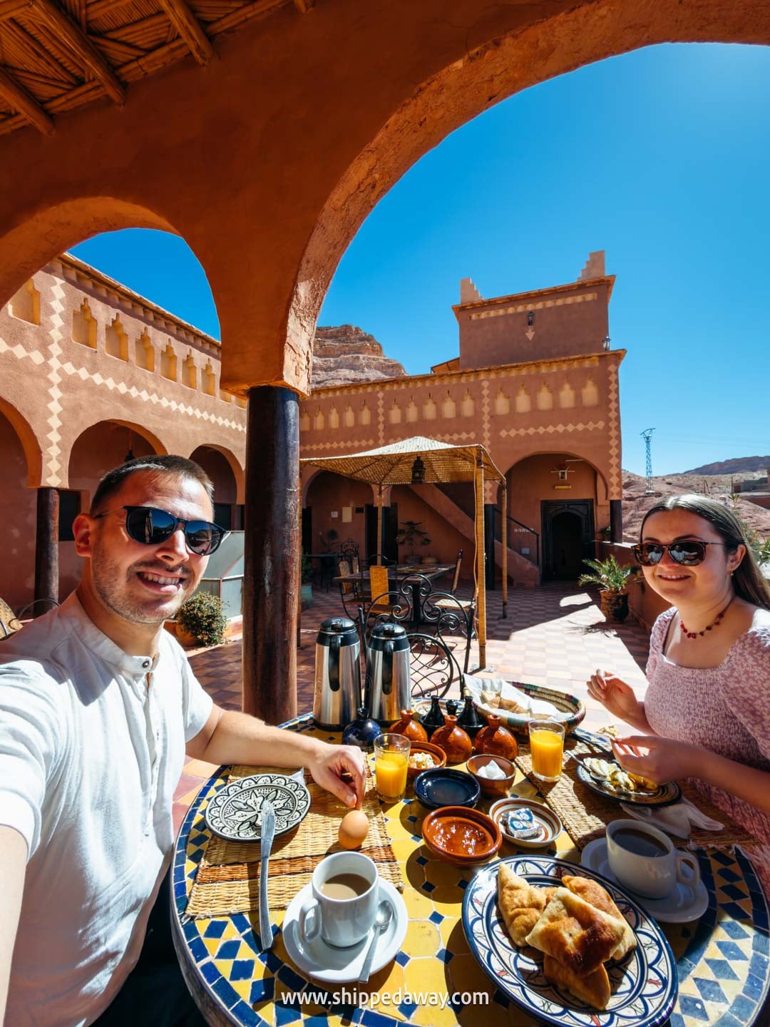 Ait Benhaddou Travel Guide - How to visit Ait Benhaddou - breakfast at our Kasbah hotel