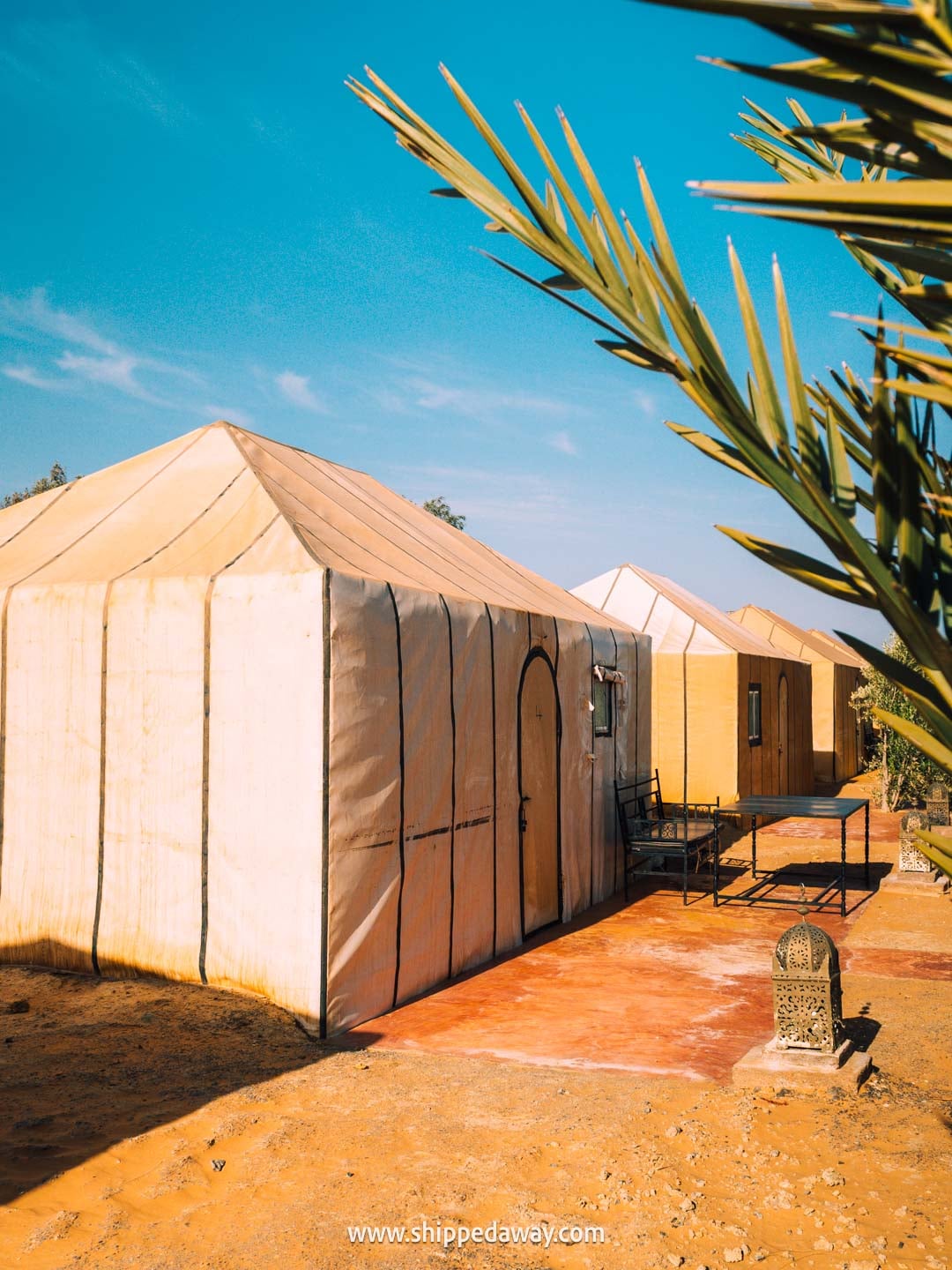 Tent in a desert camp in Merzouga, Morocco's Desert