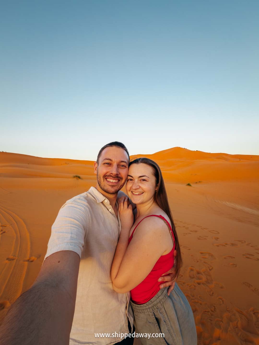 Our experience in a desert camp in Merzouga, Morocco - walking the sand dunes right outside the camp