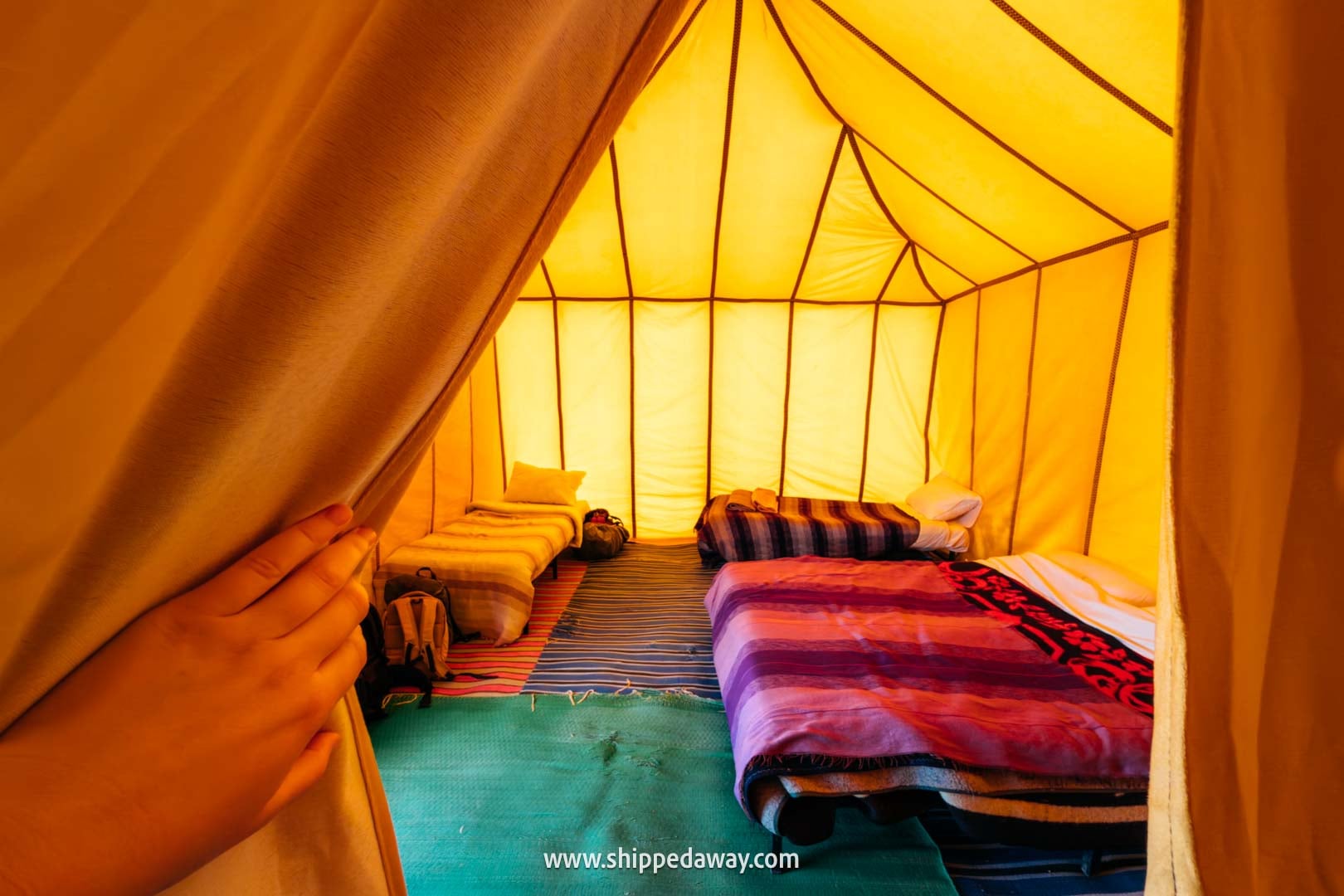 Our room in a desert camp in Merzouga, Morocco's Desert