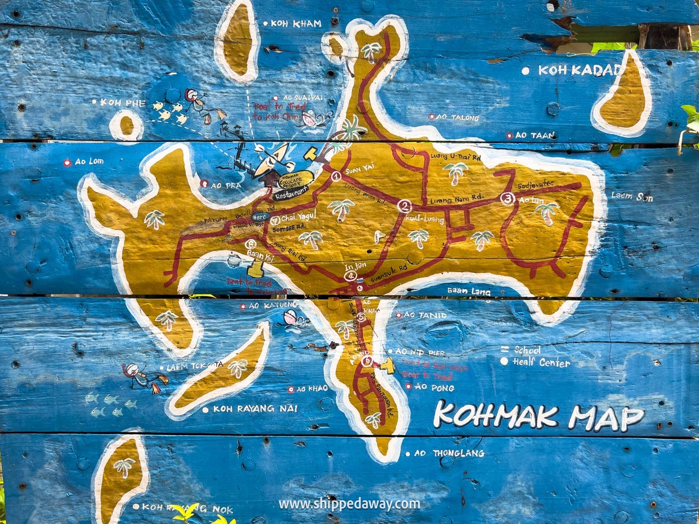 Which Trat Island Is Best? Map of Koh Mak