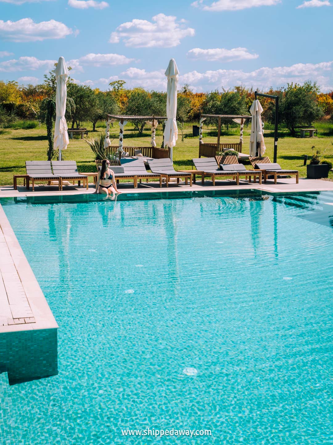 Two weeks in Bosnia and Herzegovina - 2-week Bosnia and Herzegovina itinerary - enjoying a hotel pool in Mostar