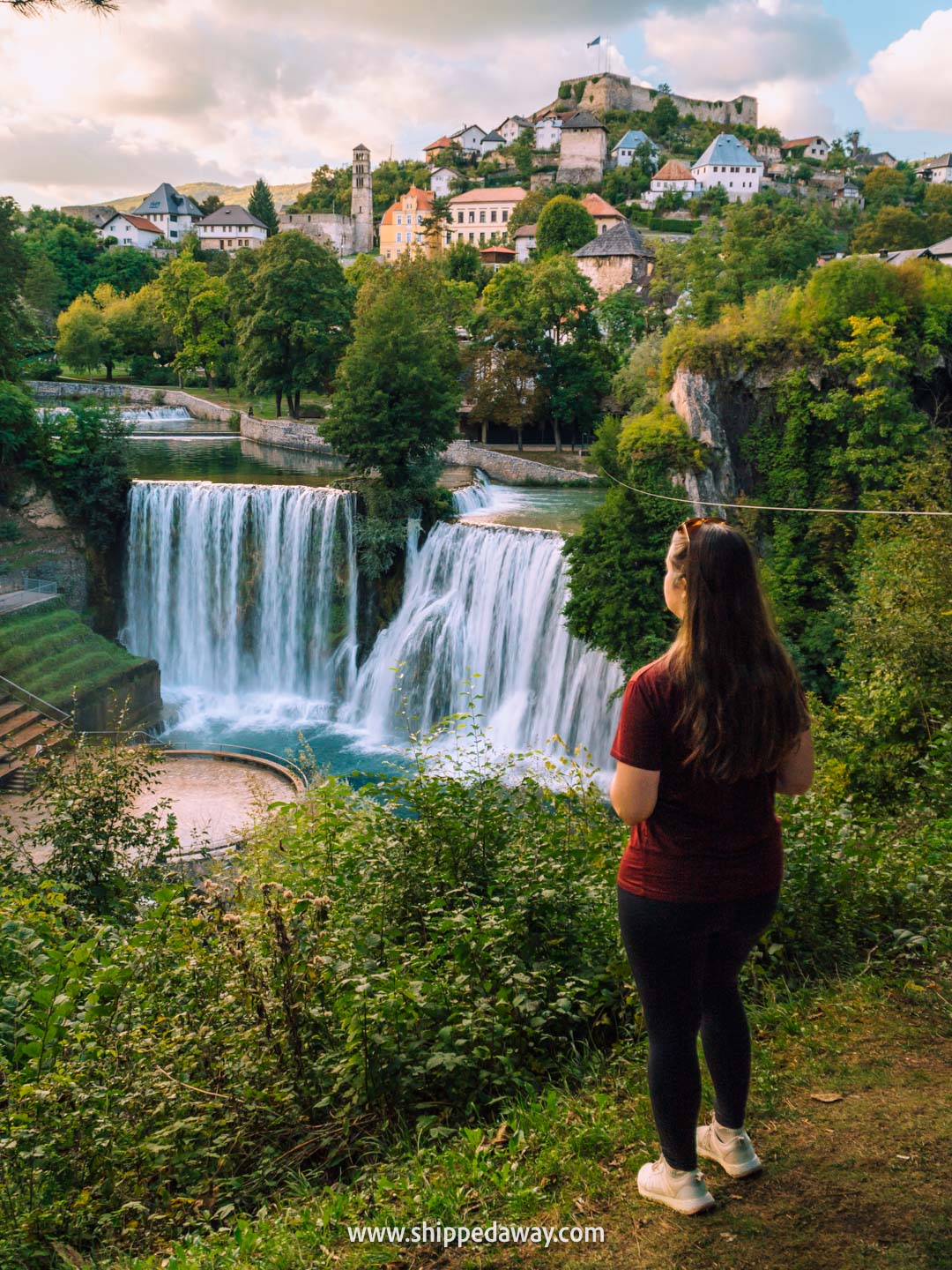 Two weeks in Bosnia and Herzegovina - 2-week Bosnia and Herzegovina itinerary - waterfall in Jajce, a fortified town