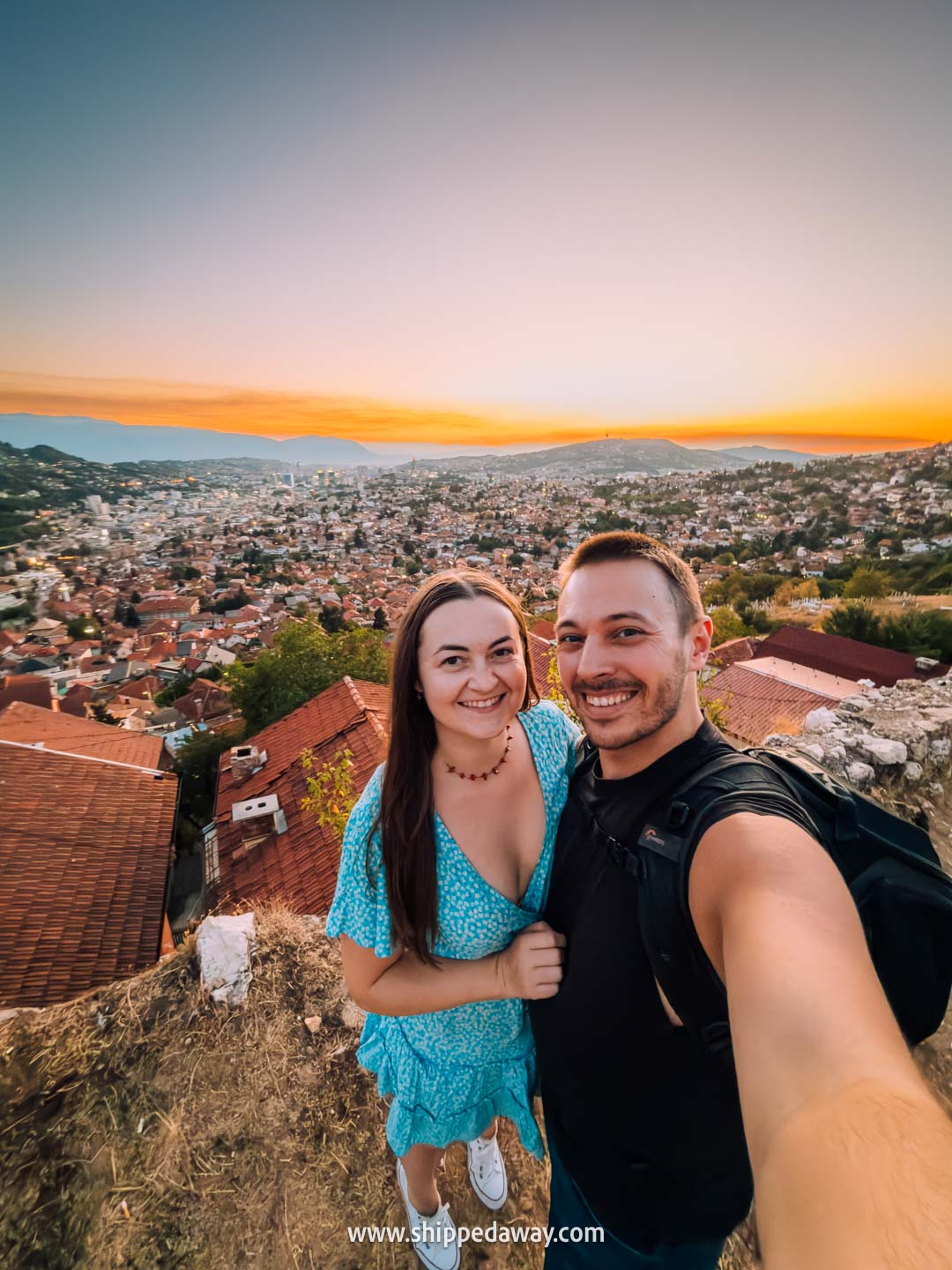 Two weeks in Bosnia and Herzegovina - 2-week Bosnia and Herzegovina itinerary - sunset at Red Fortress above Sarajevo